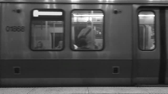Subway metro departing