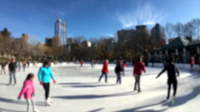 Ice skating skating central park
