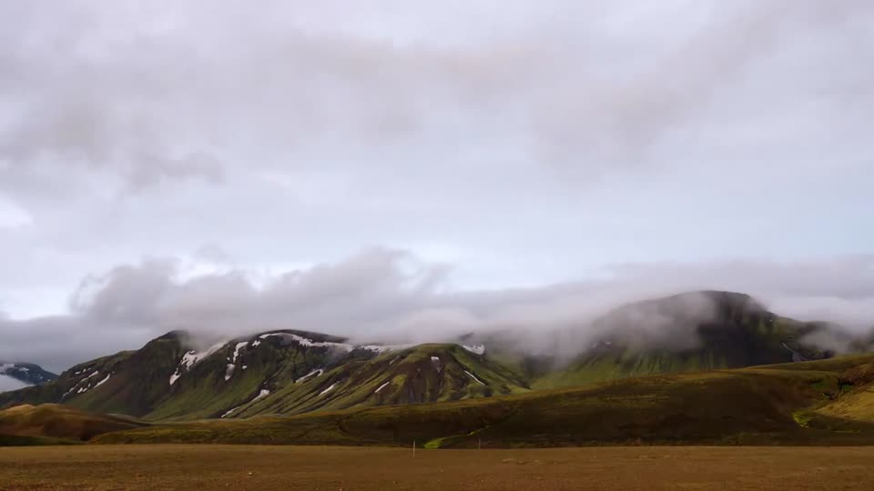 Mountains clouds fog