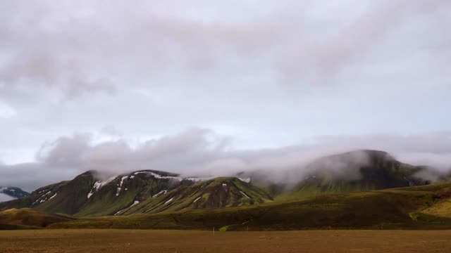 Mountains clouds fog