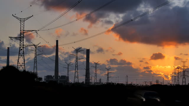Electricity wires time lapse