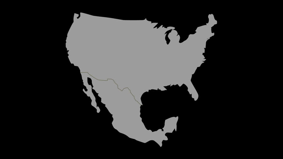 Map united states mexico