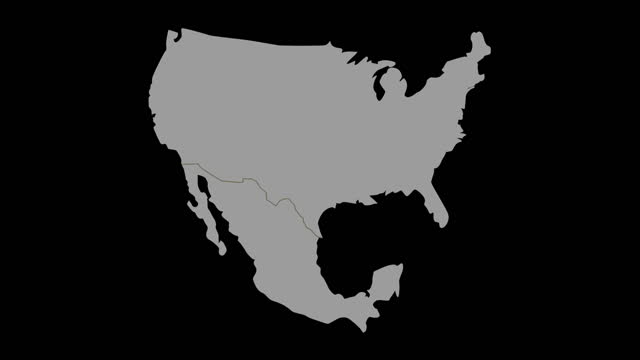 Map united states mexico