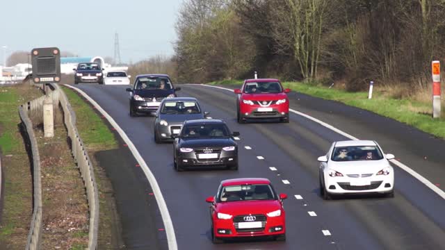 Cars motorway speed