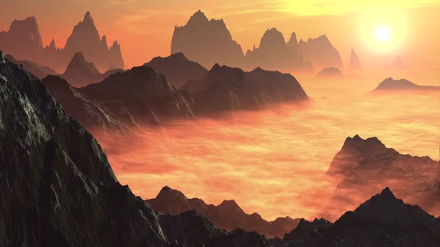 Landscape clouds mountains