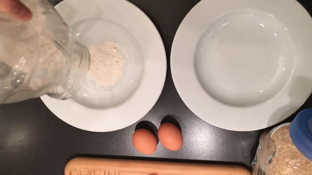 Eggs bread flour