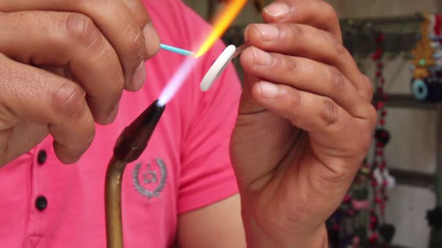 Glass art crafts artist