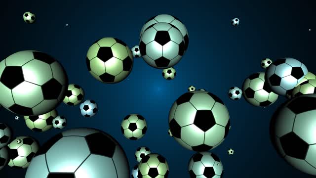 Soccer balls bouncing