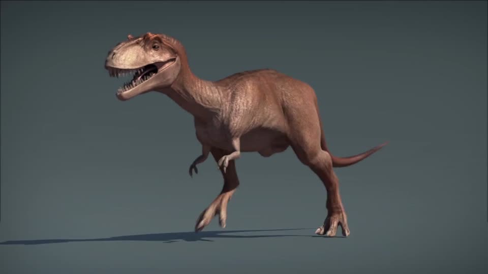 Dinosaur running animated