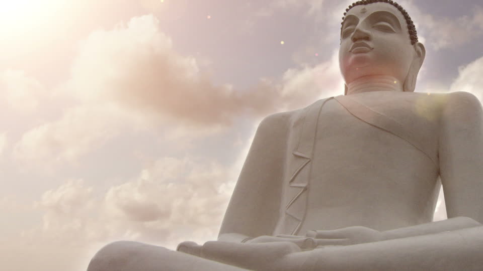 Buddha slow motion sky