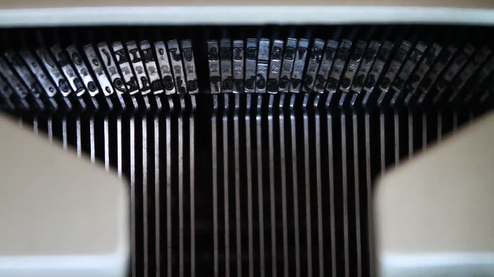 Typewriter typing writing