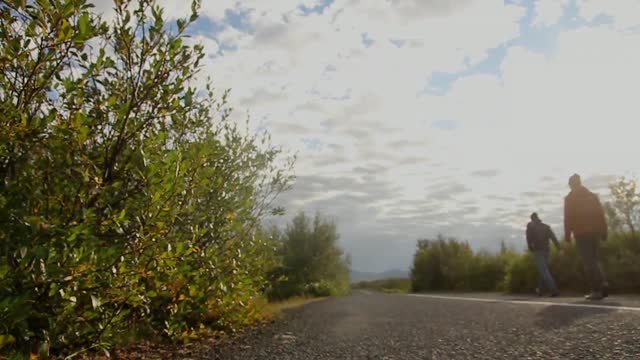 Hitch-hiking travelling travelers