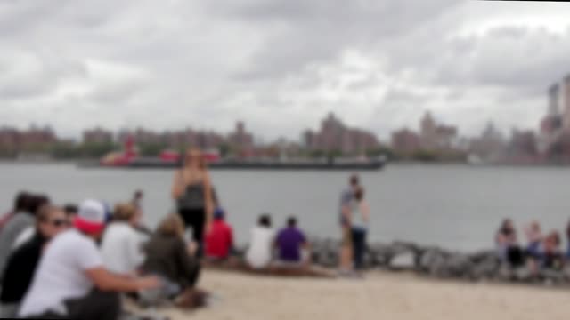 Hanging out people riverside