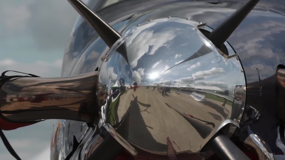 Double decker biplane airshow