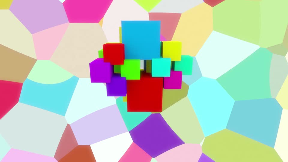 Boxes abstract colorful