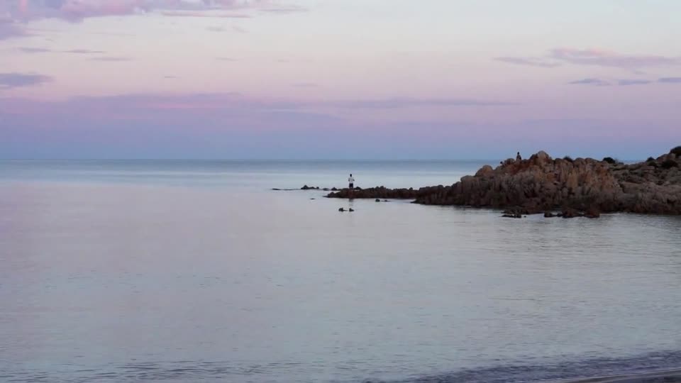 Coast evening tranquil