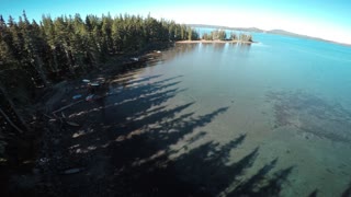 Lake aerial view drone