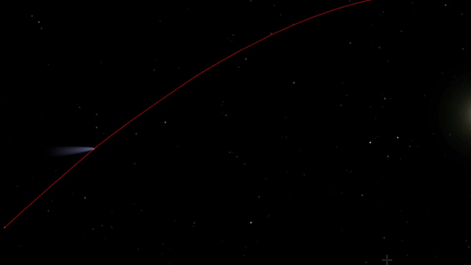 Comet tail rotation