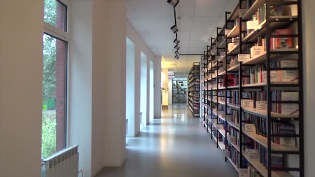 Library books the corridor