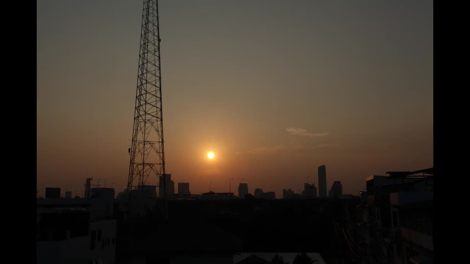 Sunset evening deck