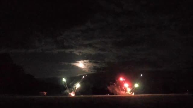 Fireworks sparkles night