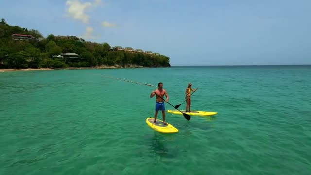 Stand up paddling scuba diving water sports
