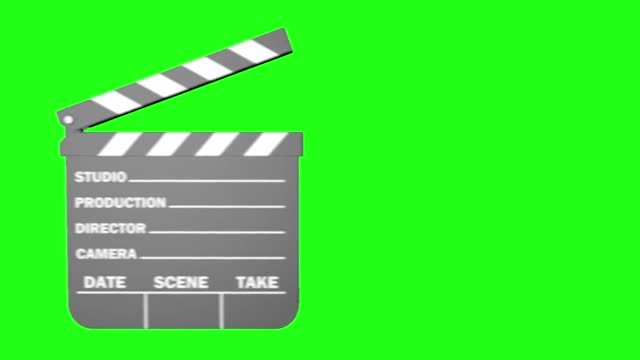 Clapperboard flap greenscreen