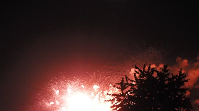 Fireworks missiles multicoloured