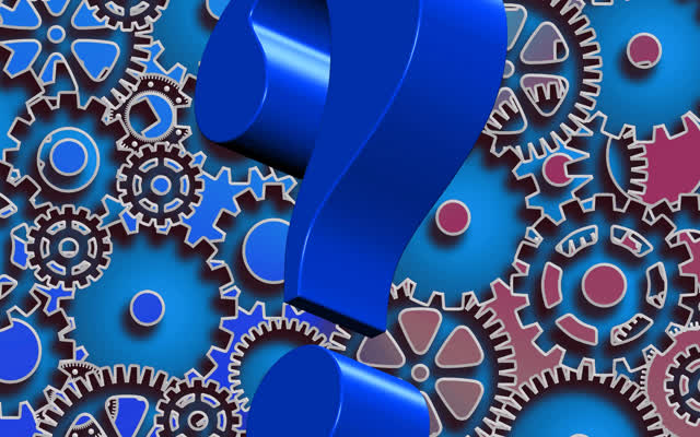 Question mark question gears
