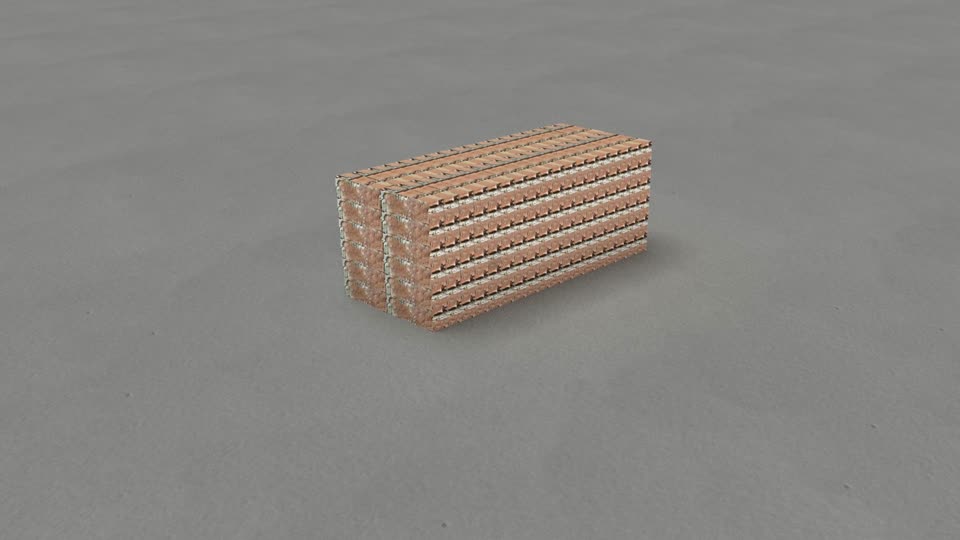 Small brick wall brick falling