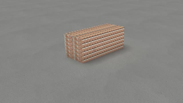 Small brick wall brick falling