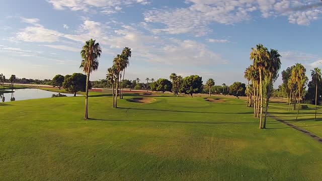 Golf course golfing grass