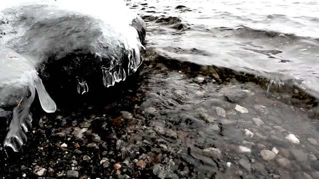 Ice frozen waves
