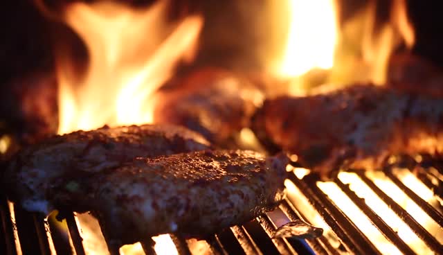 Bbq flames barbecue