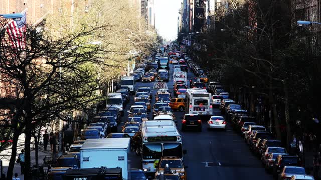 Traffic jam new work street