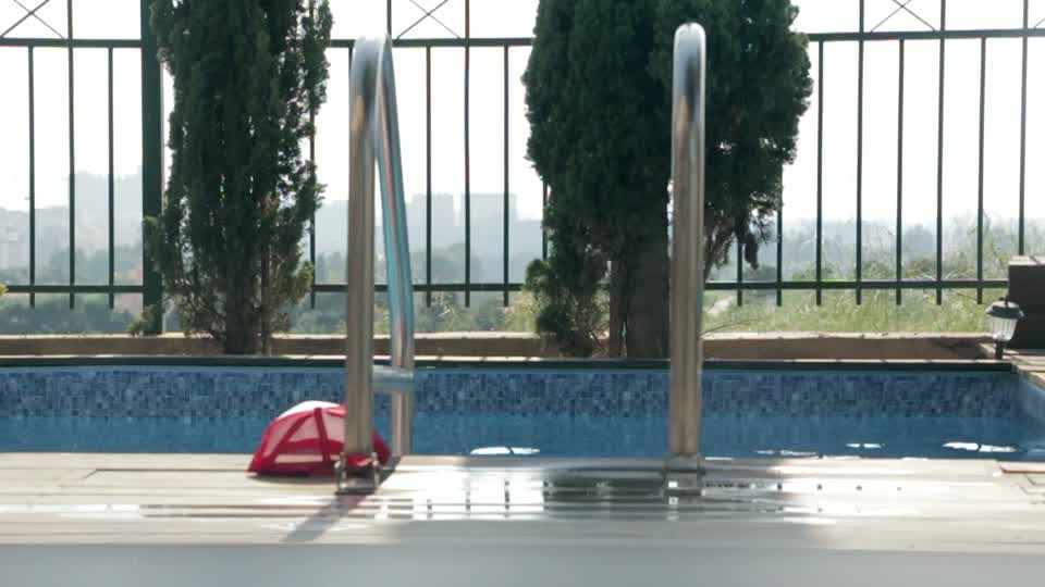 Swimming pool summer weekend