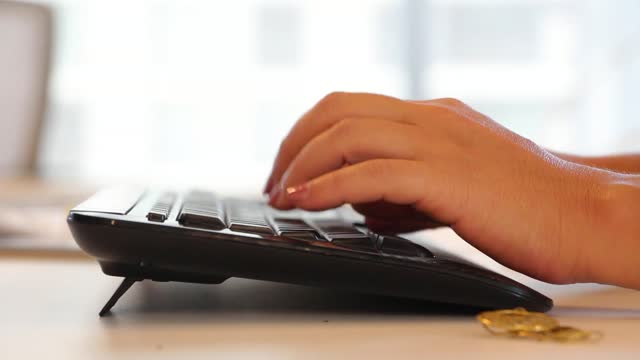 Typing keyboard computer