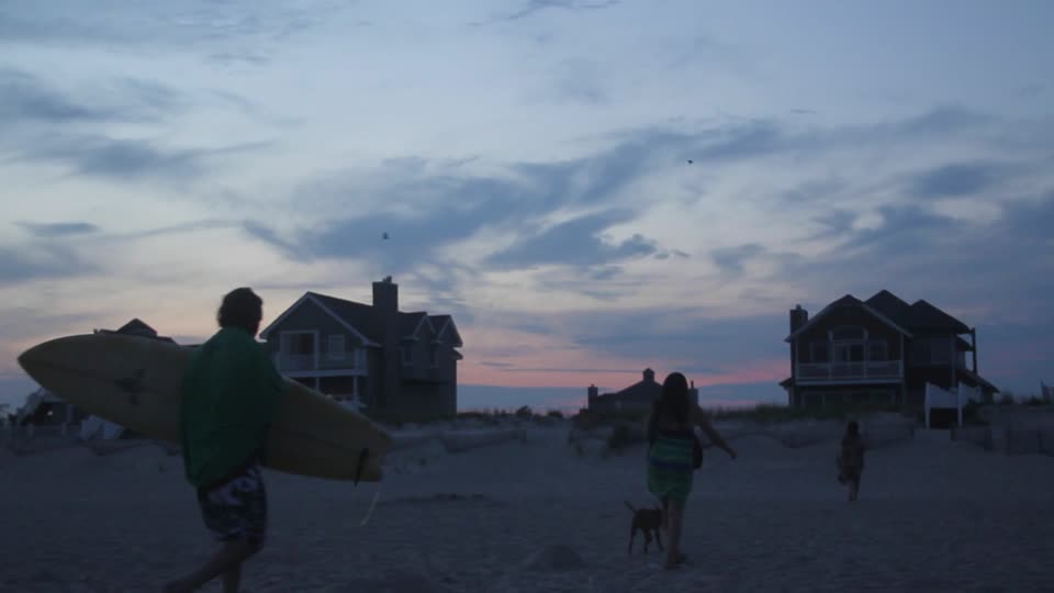 Surfing surfers evening