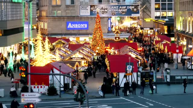 Christmas market pedestrian christmas