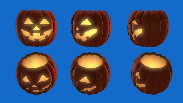Halloween 3d model green screen