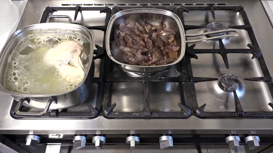Gas stove cook dinner cook cooking