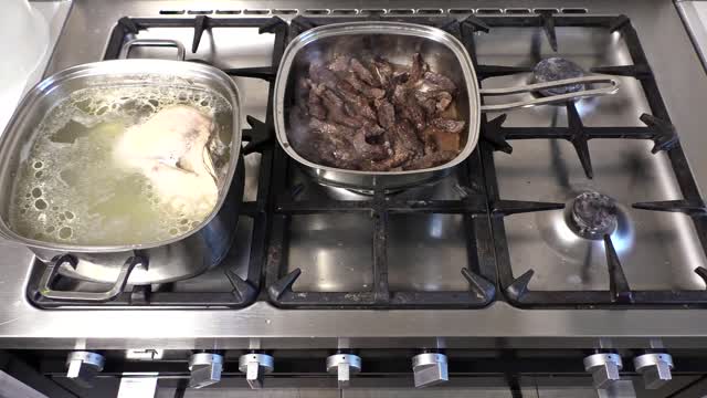 Gas stove cook dinner cook cooking