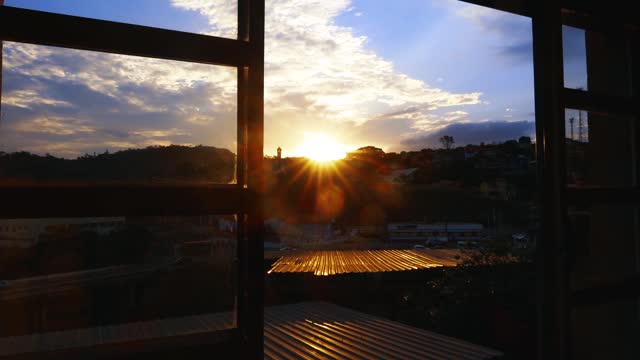Shanty town afternoon sun