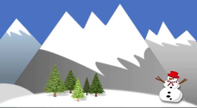 New year greetings snow