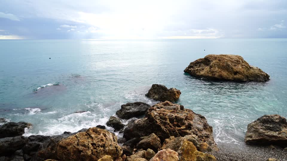 Beach landscape clouds