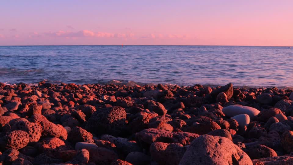 Pebbles beach ocean