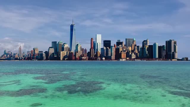 Skyscrapers building sea
