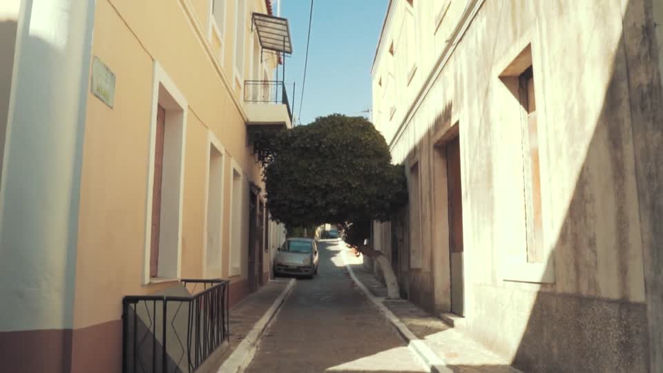 Street greece village