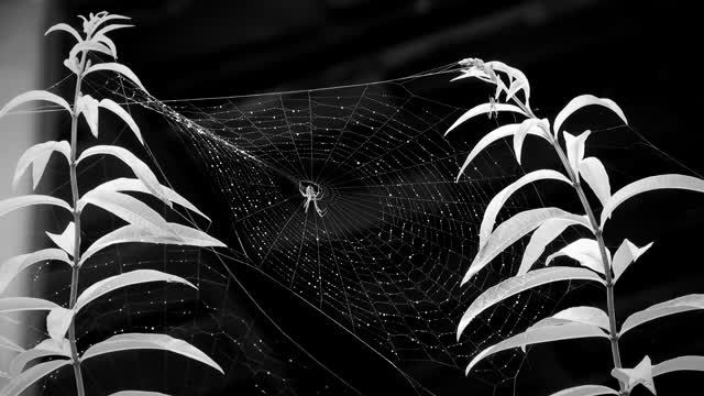 Black and white web insect