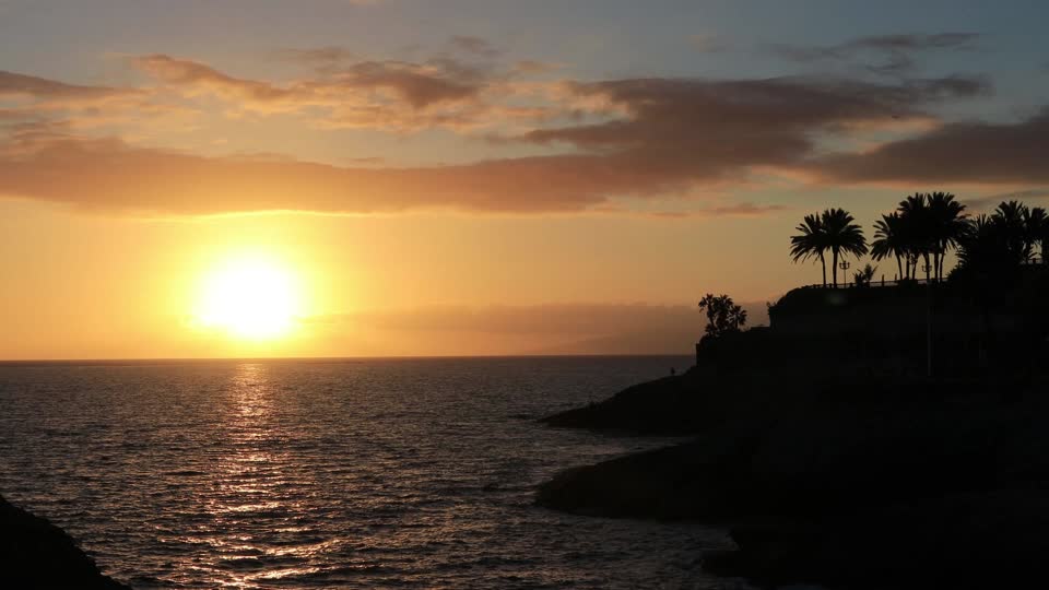 Ocean sunset tranquil
